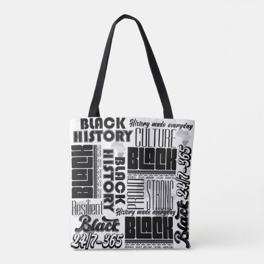 Black White Black History Two Tone Tas (Achterkant)