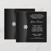 Black White Black Stropdas Corporate Party Eveneme Kaart (Voorkant / Achterkant)