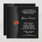 Black White Black Stropdas Corporate Party Eveneme Kaart (Voorkant / Achterkant)