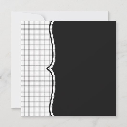 Black White Black Stropdas Corporate Party Eveneme Kaart (Achterkant)