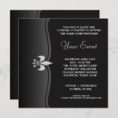 Black White Black Stropdas Corporate Party Kaart (Voorkant / Achterkant)