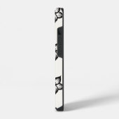 Black&White Bloemen Telefoonhoesje voor iPhone 16 iPhone Hoesje (Linkerkant)