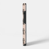 Black&White Bloemen Telefoonhoesje voor iPhone iPhone Hoesje (Linkerkant)