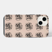 Black&White Bloemen Telefoonhoesje voor iPhone iPhone Hoesje (Achterkant horizontaal)