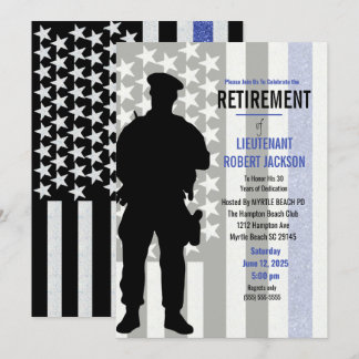 Black White Blue Flag Police Retiting Kaart