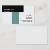 Black White Blue Modern Consultant Visitekaartje (Voorkant / Achterkant)