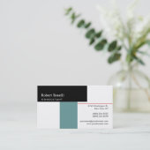 Black White Blue Modern Consultant Visitekaartje (Staand voorkant)