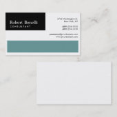 Black White Blue Modern Consultant Visitekaartje (Voorkant / Achterkant)