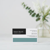 Black White Blue Modern Consultant Visitekaartje (Staand voorkant)