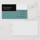 Black White Blue Modern Consultant Visitekaartje (Voorkant / Achterkant)