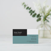 Black White Blue Modern Consultant Visitekaartje (Staand voorkant)