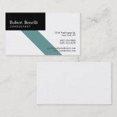 Black White Blue Modern Consultant Visitekaartje (Voorkant / Achterkant)