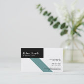 Black White Blue Modern Consultant Visitekaartje (Staand voorkant)