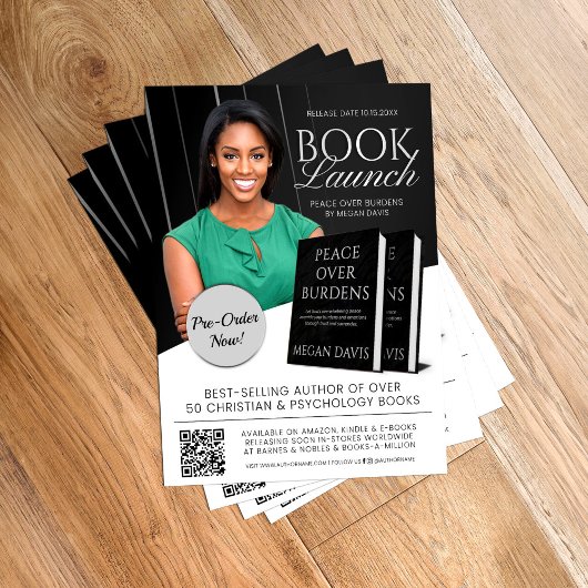 Black & White Book Launch Release Promotional Flyer