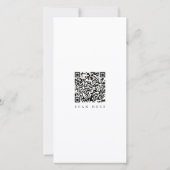 Black & White Bookmark Modern QR Code Photo Save The Date (Achterkant)