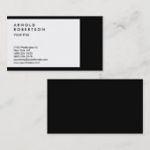 Black White Border Professioneel Visitekaartje (Voorkant / Achterkant)