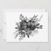 Black & White Botanical Wedding Save the Date (Achterkant)