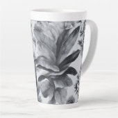 Black&White botanisch groot Latte Mok (Rechterhoek)