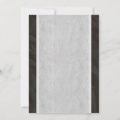 Black White  Bow Linen Vrijgezellenfeest Invite Kaart (Achterkant)