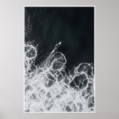 Black & White Break - Abstract Surf Serenity Poster (Voorkant)