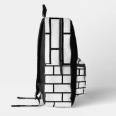 Black & White Brick Wall Urban Backpack Bedrukte Rugzak (Links)