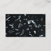 Black White Broken Glass Visitekaartje (Achterkant)