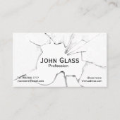 Black White Broken Glass Visitekaartje (Voorkant)