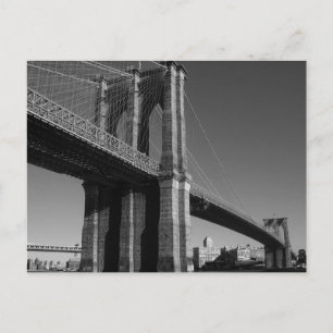 Black & White Brooklyn Bridge Briefkaart