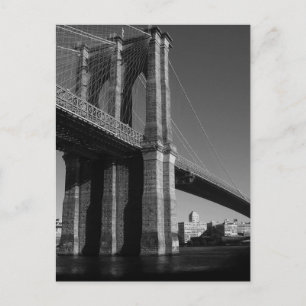 Black & White Brooklyn Bridge Briefkaart