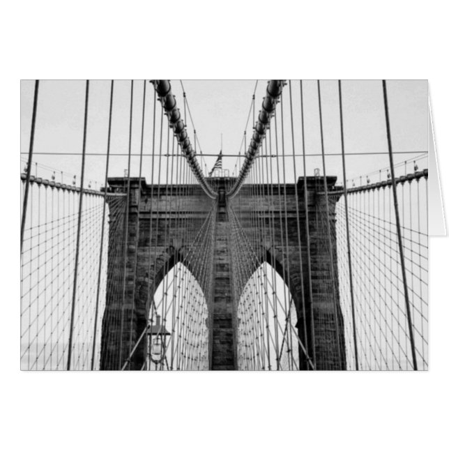 Black White Brooklyn Bridge New York (Voorkant Horizontaal)