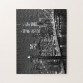 Black White Brooklyn Bridge New York avond Legpuzzel (Verticaal)