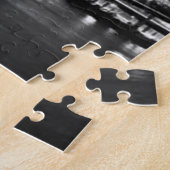 Black White Brooklyn Bridge New York avond Legpuzzel (Zijkant)