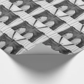 Black White Brooklyn Bridge New York Cadeaupapier (Hoek)