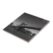 Black White Brooklyn Bridge New York City Travel Tegeltje (Zijkant)