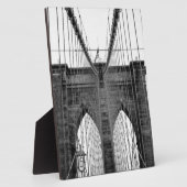 Black White Brooklyn Bridge New York Fotoplaat (Zijkant)