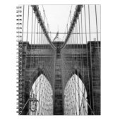 Black White Brooklyn Bridge New York Notitieboek (Voorkant)