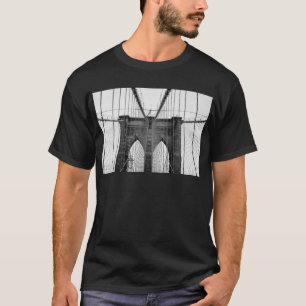 Black White Brooklyn Bridge New York T-shirt