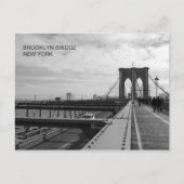 Black White Brooklyn Bridge - NY New York nr 1 Briefkaart (Voorkant)