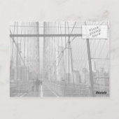 Black White Brooklyn Bridge - NY New York nr 2 Briefkaart (Achterkant)