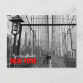 Black White Brooklyn Bridge - NY New York nr 2 Briefkaart (Voorkant)
