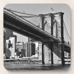 Black & White Brooklyn Bridge, Verenigde Staten Bier Onderzetter