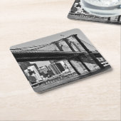 Black & White Brooklyn Bridge, Verenigde Staten Kartonnen Onderzetters (Schuin)