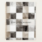 Black White Brown Squares Planner (Voorkant)