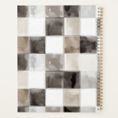 Black White Brown Squares Planner (Achterkant)