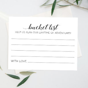 Black White Bucket List Weddenvice Kaarten