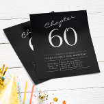 Black White Budget 60th Birthday Invitation Flyer<br><div class="desc">Viel deze mijlpaal met een speciale 60e verjaardagsfeest die met moderne stijl is ontworpen. Deze budgetvriendelijke uitnodigingsflyer van Zazzle is voorzien van een opvallend zwart-wit ontwerp dat zeker uit de menigte kan opvallen. Nodig je familie en vrienden uit om mee te doen aan de lol en maak van deze 60ste...</div>