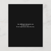 Black White Budget 60th Birthday Invitation Flyer (Achterkant)