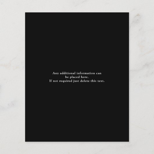 Black White Budget 60th Birthday Invitation Flyer (Achterkant)