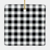 Black White Buffalo Check Pet Memorial Ornament (Achterkant)