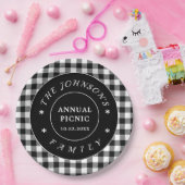  Black White Buffalo controleert Picnic Paper Bord (Feest)